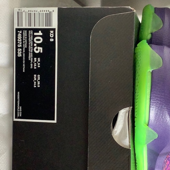 RARE🔥 Sz 10.5 - Nike Zoom KD 8 VIII Basketball Trainers 749375-535 Joker Glow - Picture 3 of 3